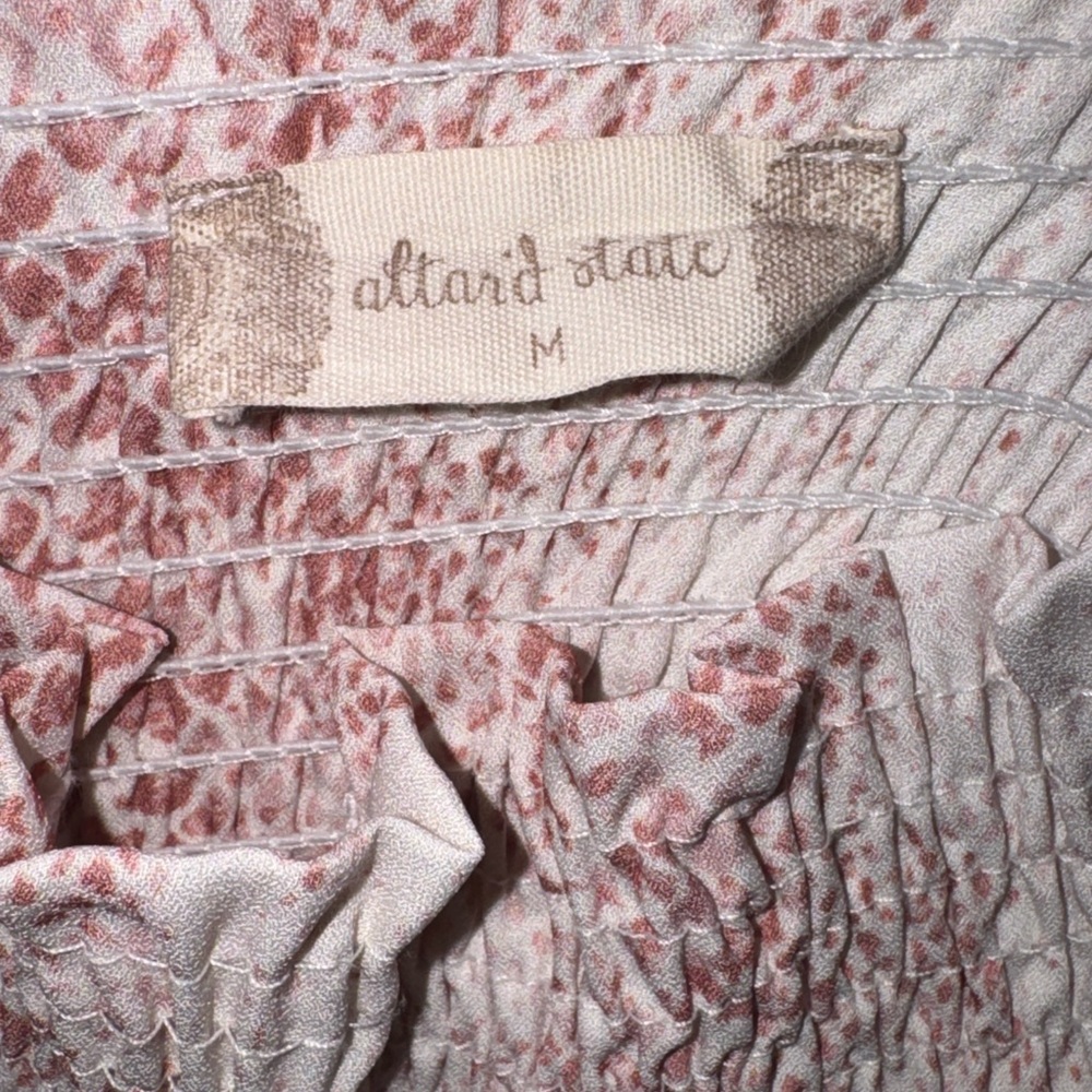 Altar’d State Blush Snakeskin Smocked Mini Skirt - Picture 2 of 4